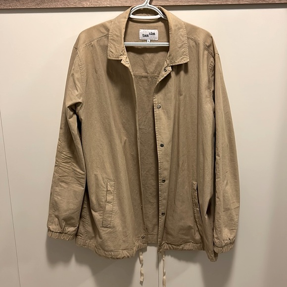 LIKE NEW Frank and Oak Tan Overcoat Size Large - Picture 1 of 6